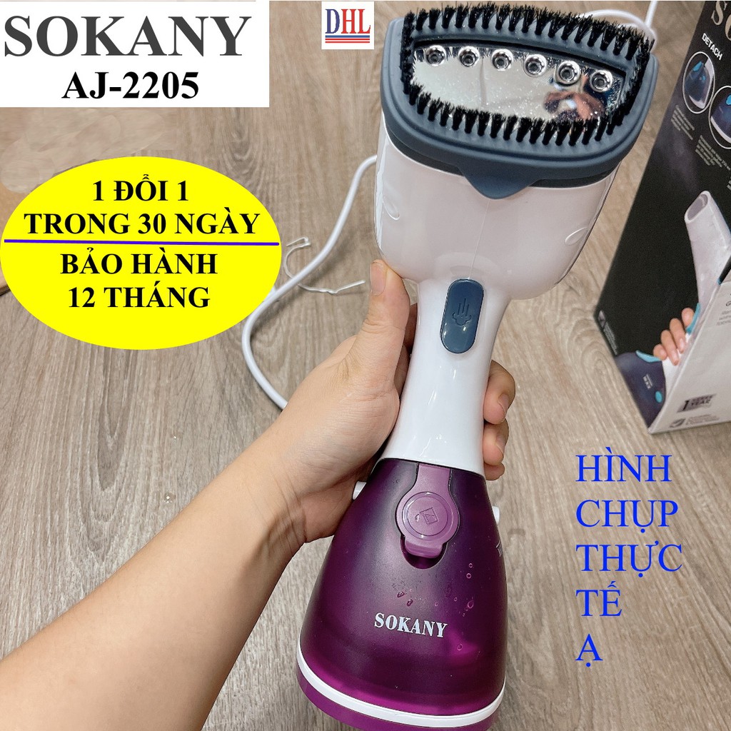 Bàn là bàn ủi hơi nước cầm tay SOKANY AJ-2205 công suất 1200W, mẫu mới 2021 chính hãng