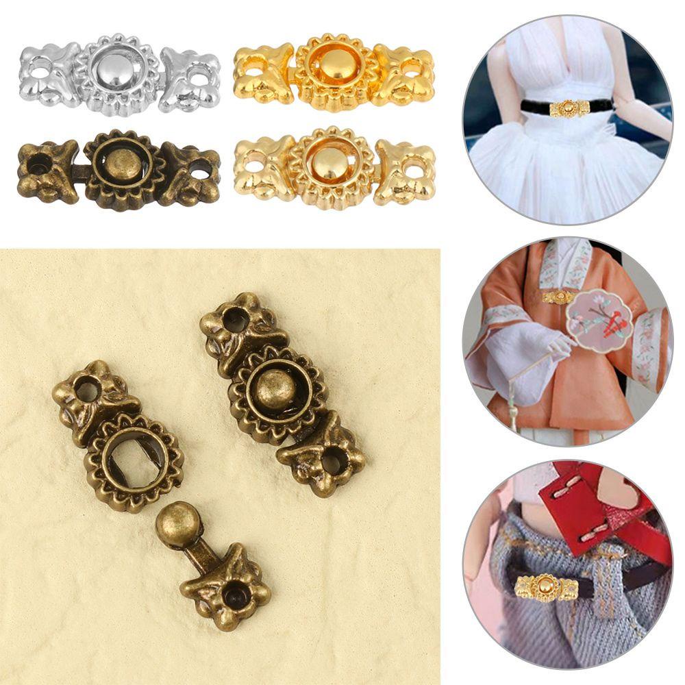 Bộ 10 Nút Thắt Lưng 10mm Bằng Kim Loại Dành Cho Búp Bê / Túi Xách / Quần Áo