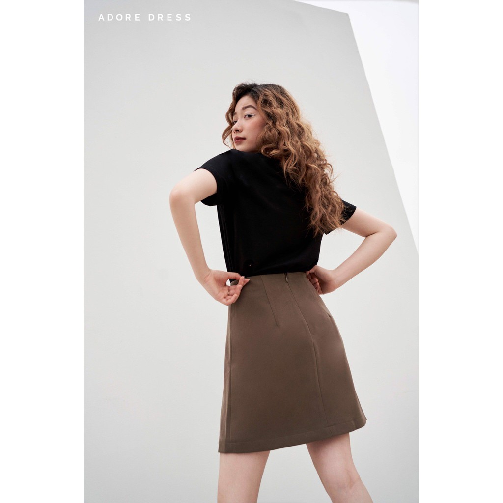 Áo phông đen printed mom with flowers 1TS4022 ADORE DRESS | BigBuy360 - bigbuy360.vn