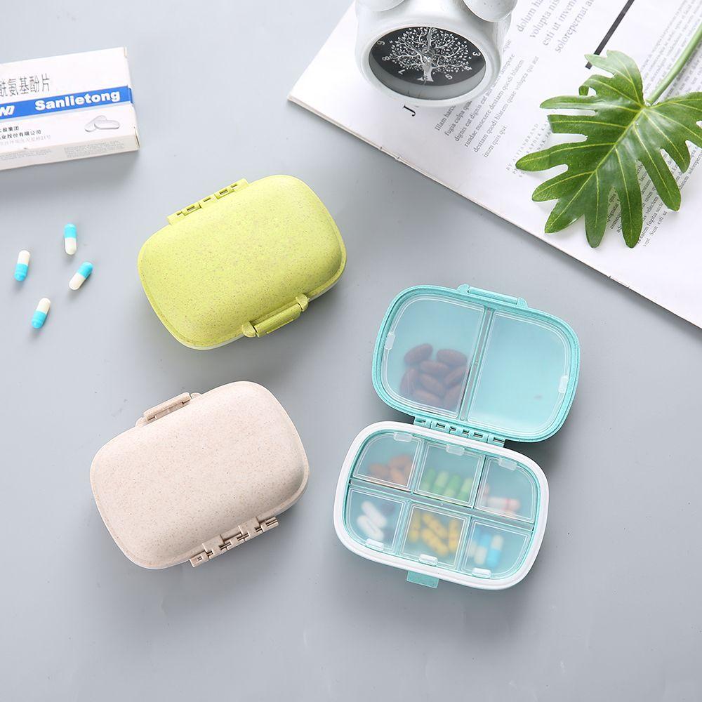 ROSE Hộp Đựng Thuốc Bằng Rơm Lúa Mì Tiện Dụng Cho Gia Đình