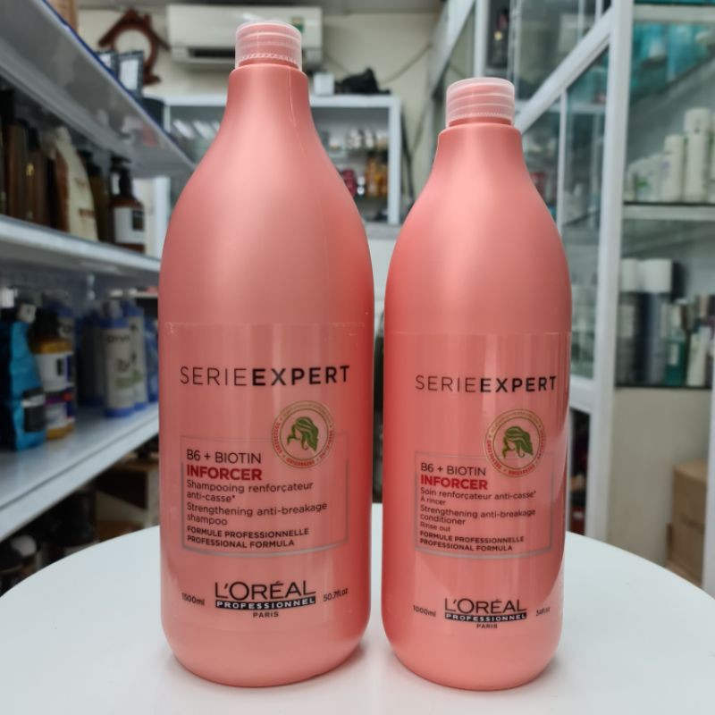 Dầu gội xả L'oreal Inforcer giúp tóc chắc khỏe và giảm đứt gãy 1500ml - 1000ML