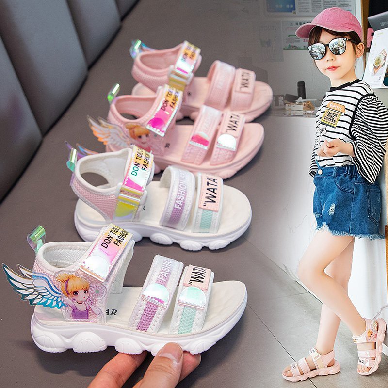 [rẻ nhất shopee] Sandal bé gái đi học, đi chơi phong cách thời trang, da mềm êm chân, thoáng khí
