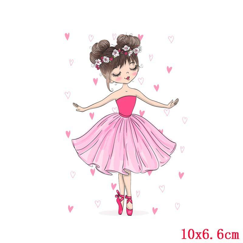 Nhãn Dán Ủi Trang Trí Áo Thun Truyền Nhiệt Chuyển Nhiệt Họa Tiết Hoạt Hình Tươi Mới Cho Bé Gái