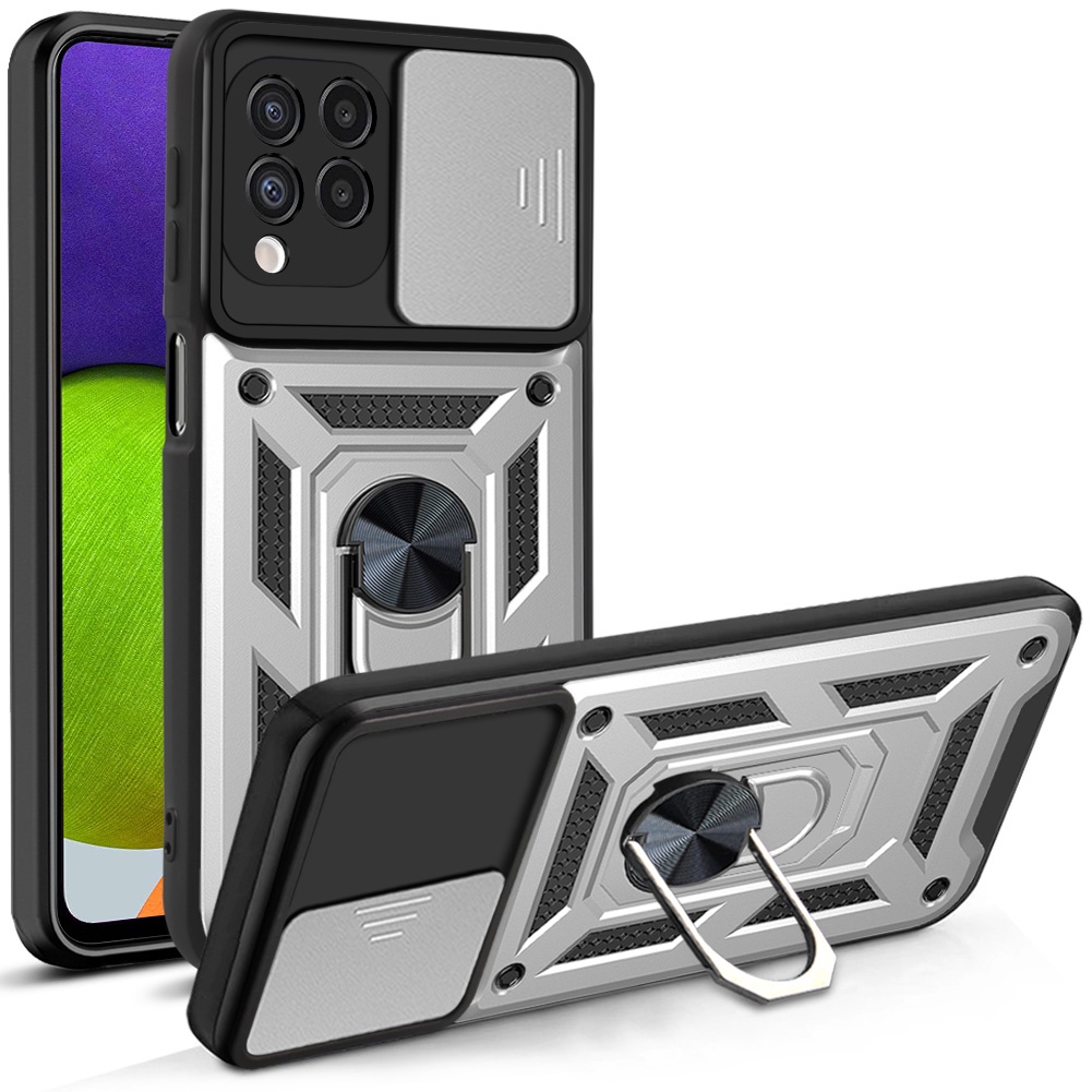 Ốp Điện Thoại Cứng In Hình Máy Ảnh Có Vòng Đỡ Cho Samsung Galaxy M53 M33 M23 M52 M62 M51