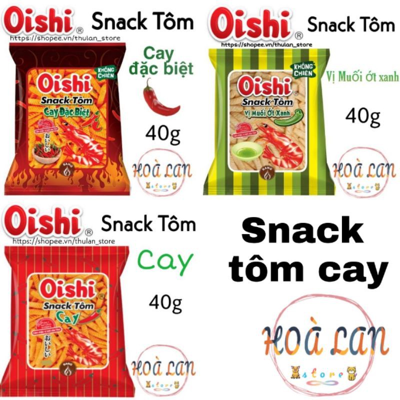 (Có 3 vị) Bánh Snack Oishi® Tôm cay gói 40g