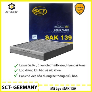 Lọc Gió Điều Hòa Ô Tô Lexus Gs, Rc; Chevrolet Trailblazer; Hyundai Kona Than Hoạt Tính SCT SAK 139 Nhập Khẩu Đức
