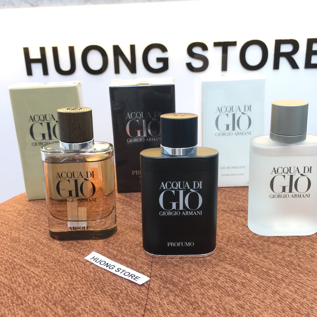 [ Chính hãng ] Mẫu thử nước hoa Giogio Armani Acqua Di Gio Pour Homme, Profumo, Acqua Di Gio  Absolu