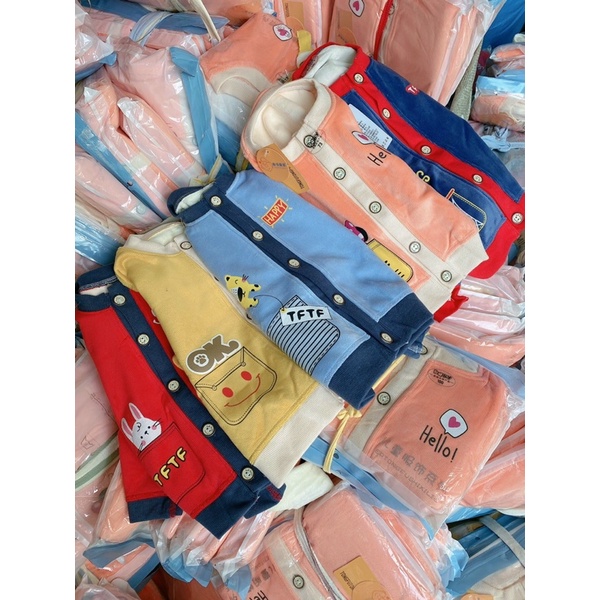 Áo cardigan nhung lót lông cho bé trai bé gái, quần áo trẻ em thu đông
