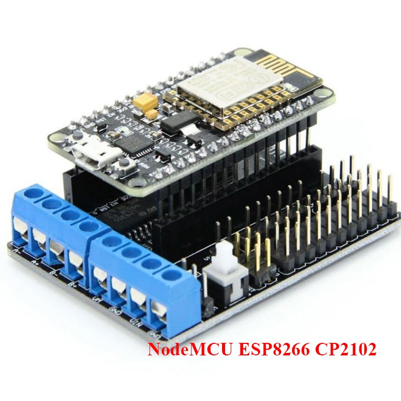 Đế Ra Chân Cho Node MCU ESP8266 CP2102 (Board Motor Driver L293D)