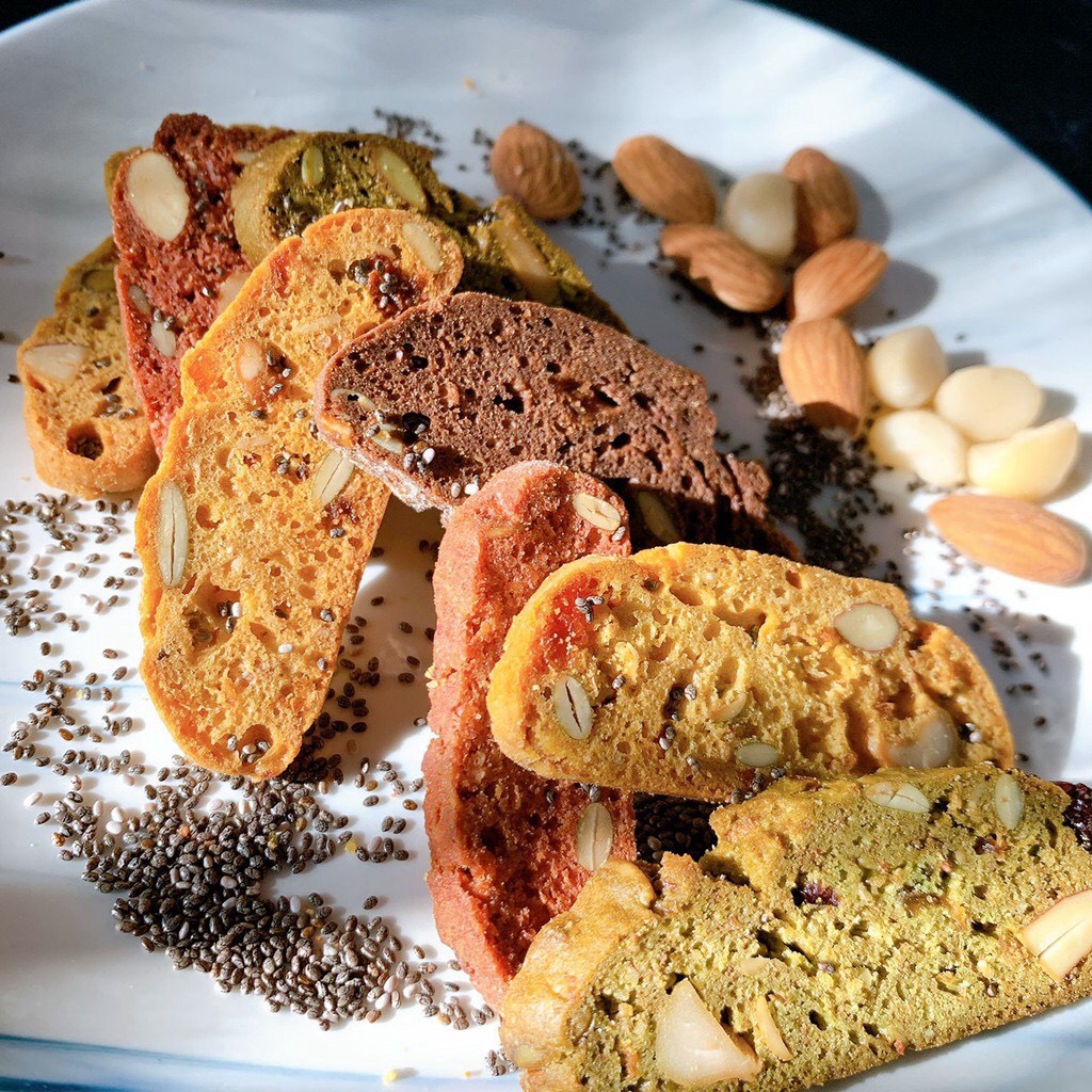 Bánh BISCOTTI 500gram nguyên cám mix  vị MinnaFood, bánh ăn kiêng giảm cân không đường dành cho người béo BCT03 | BigBuy360 - bigbuy360.vn
