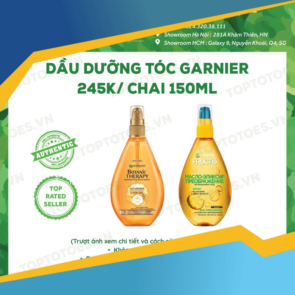 MÙA HÈ SALE HOT Dầu dưỡng tóc Garnier Fructis/ Botanic Therapy dưỡng tóc bóng mượt, không bết MÙA HÈ SALE HOT