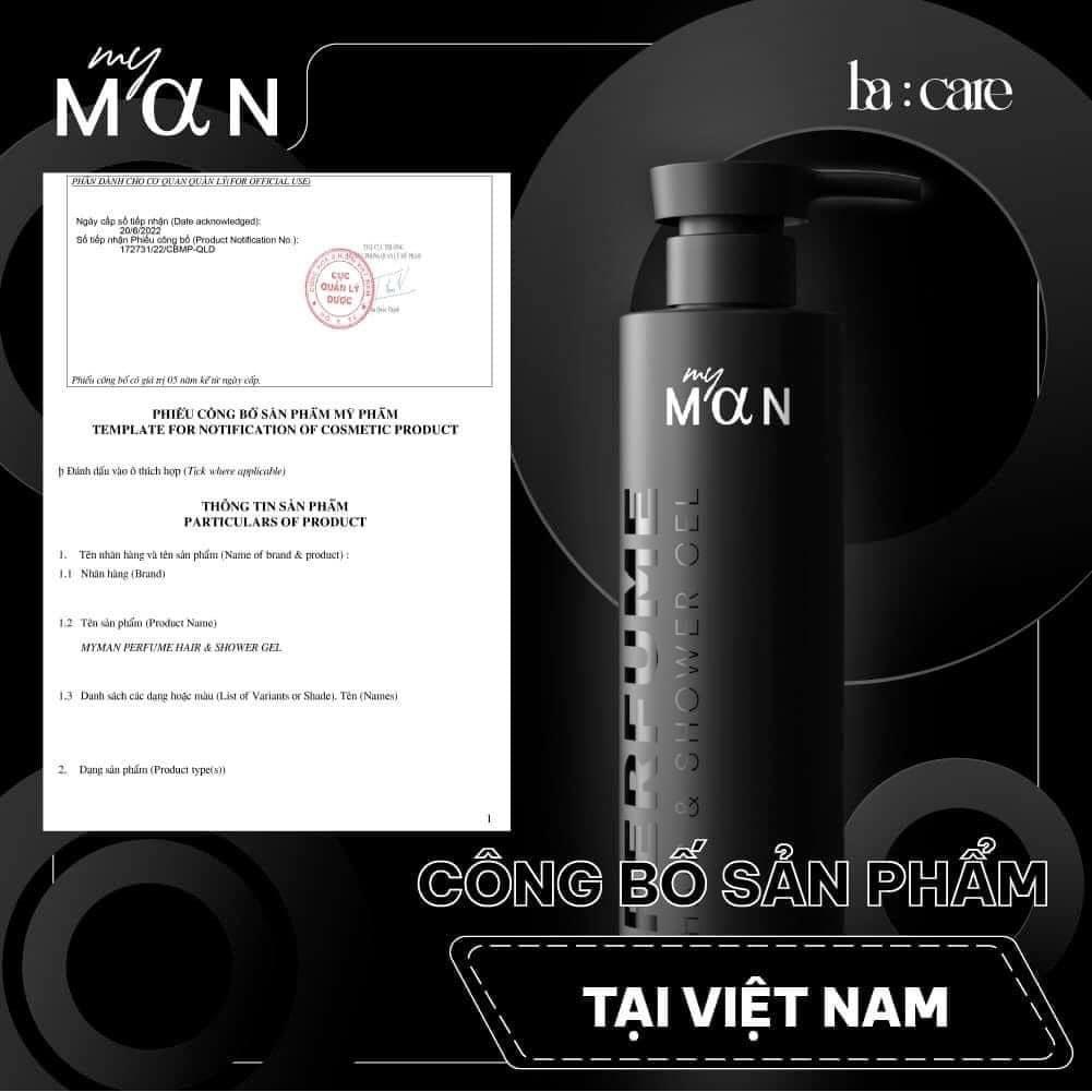 My Man Dầu gội 5in1 BA Care - Dầu gội hương nước hoa MyMan Hàn Quốc 500ml - Chính hãng Bảo Anh 8809446657258