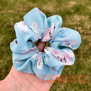 Dây cột tóc scrunchie lụa satin phi bóng sang chảnh - 43