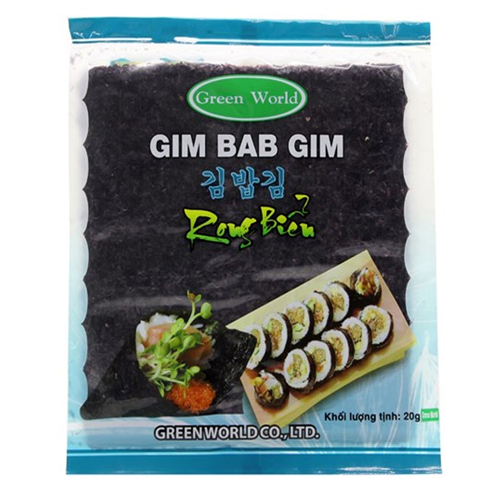 Rong biển cuộn cơm Gim Bag Green World vị truyền thống 20g