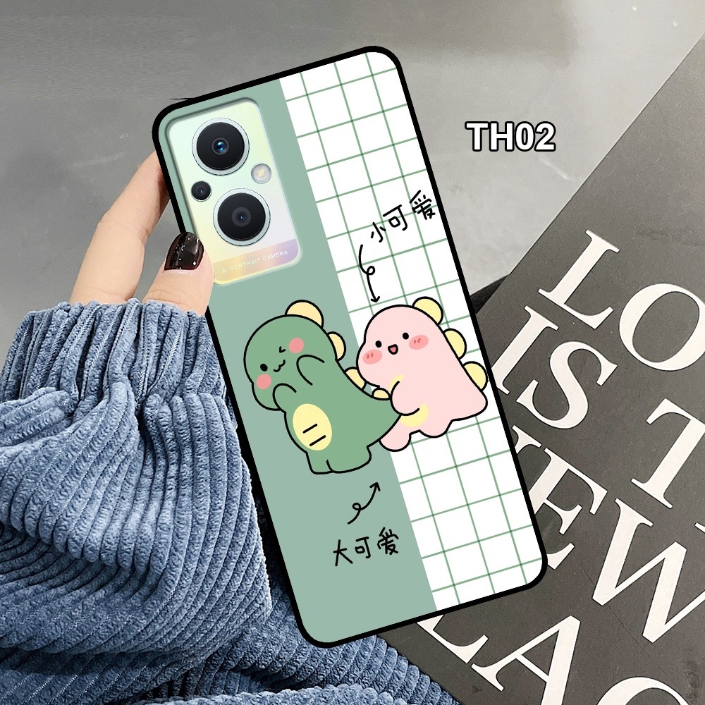 Ốp lưng Oppo Reno 7 5G - Reno 7Z 5G (7z) - Reno 7 - Reno 8Z 5G (8z) pro ép kính chống bể hình dễ thương