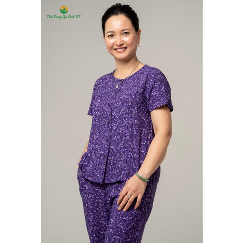 Bộ lanh VT quần lửng áo ngắn B08.2108