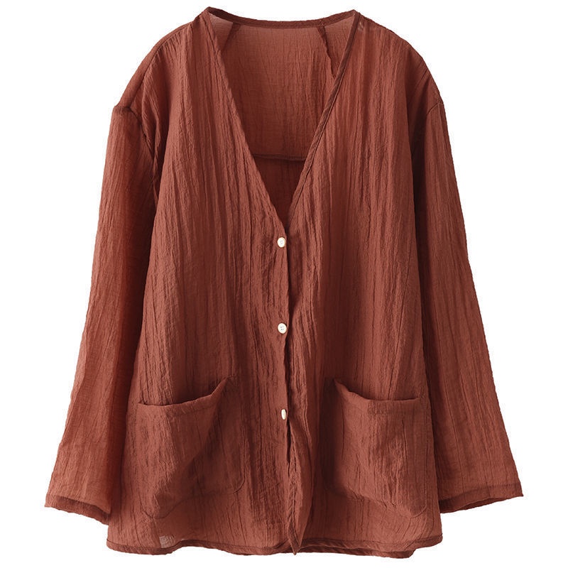 Áo Khoác Cardigan Chống Nắng Bằng Lụa Lạnh Mỏng Tay Dài Dáng Rộng Phong Cách Hàn Quốc Thời Trang Mùa Hè 2022 Mới