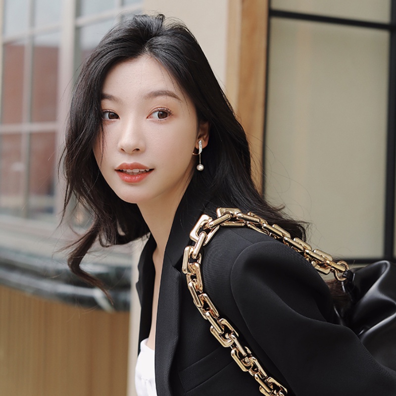 Bông Tai Đính Ngọc Trai Thiết Kế Sang Trọng Cao Cấp Thời Trang Cho Nữ