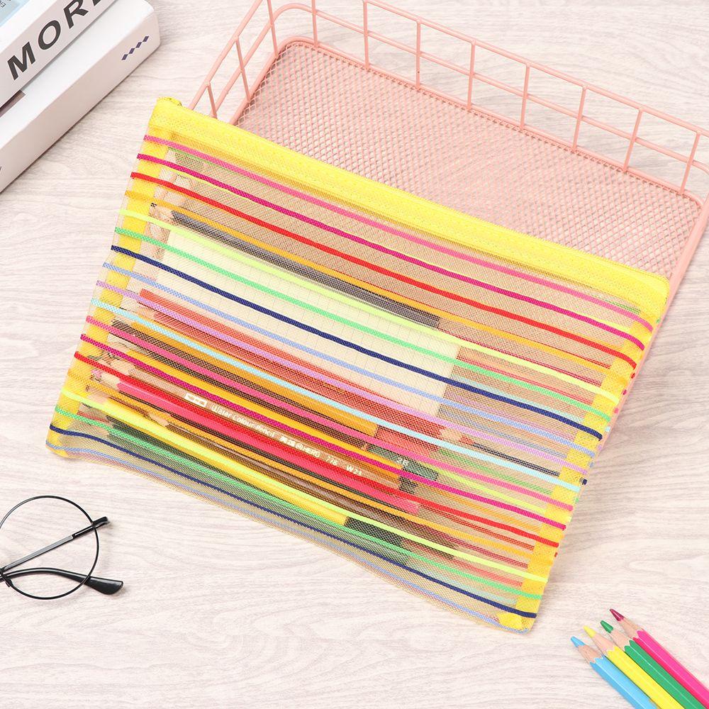 FAY 1 Túi Đựng Bút Bằng Nylon Màu Sắc Cầu Vồng