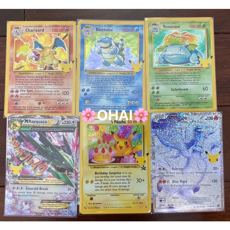 Thẻ Bài Lẻ Pokemon Kỷ Niệm 25 năm Hiếm CHÍNH HÃNG