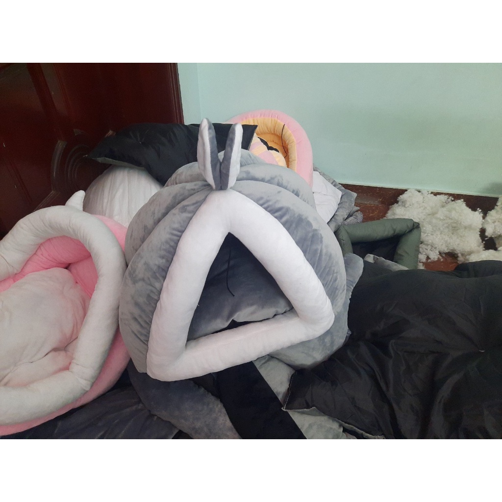 Chuồng chó mèo thú cưng, nhà lồng, đệm ổ ngủ tai thỏ, nệm tháo rời