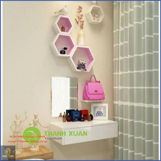 BÀN TRANG ĐIỂM TREO TƯỜNG GỖ MDF