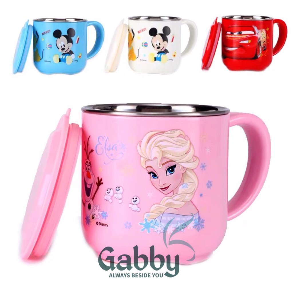 Ly Nước Giữ Nhiệt DISNEY 2D Cho Bé (Mickey/ Minnie/ Elsa/ Spiderman/ Anna/ Olaf/ McQueen/ Mike/ Sulley / Princess)