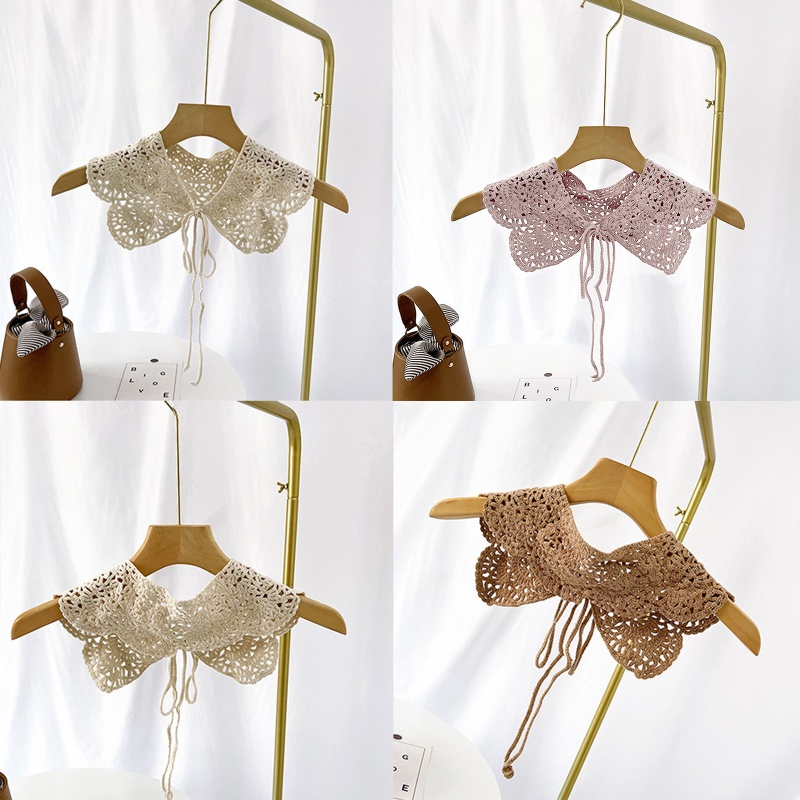 Vòng Cổ Ren Phối Khăn Choàng Giả Thắt Nơ Xinh Xắn Thời Trang Mùa Hè Cho Nữ