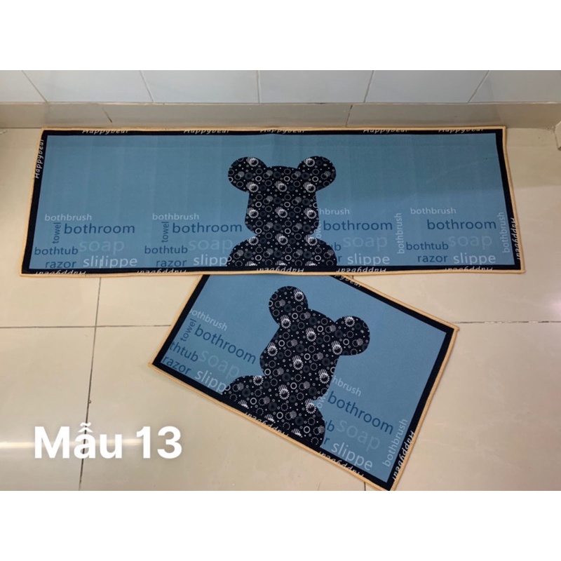 Thảm bếp giá rẻ - Bộ đôi thảm bếp siêu xinh