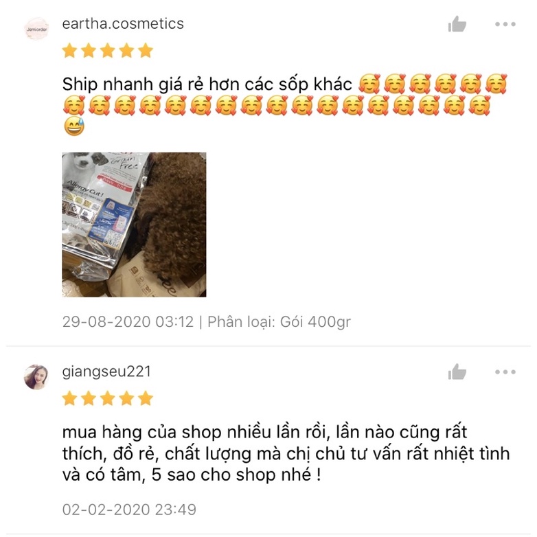 Thức ăn cho chó mèo ANF gói 400gr