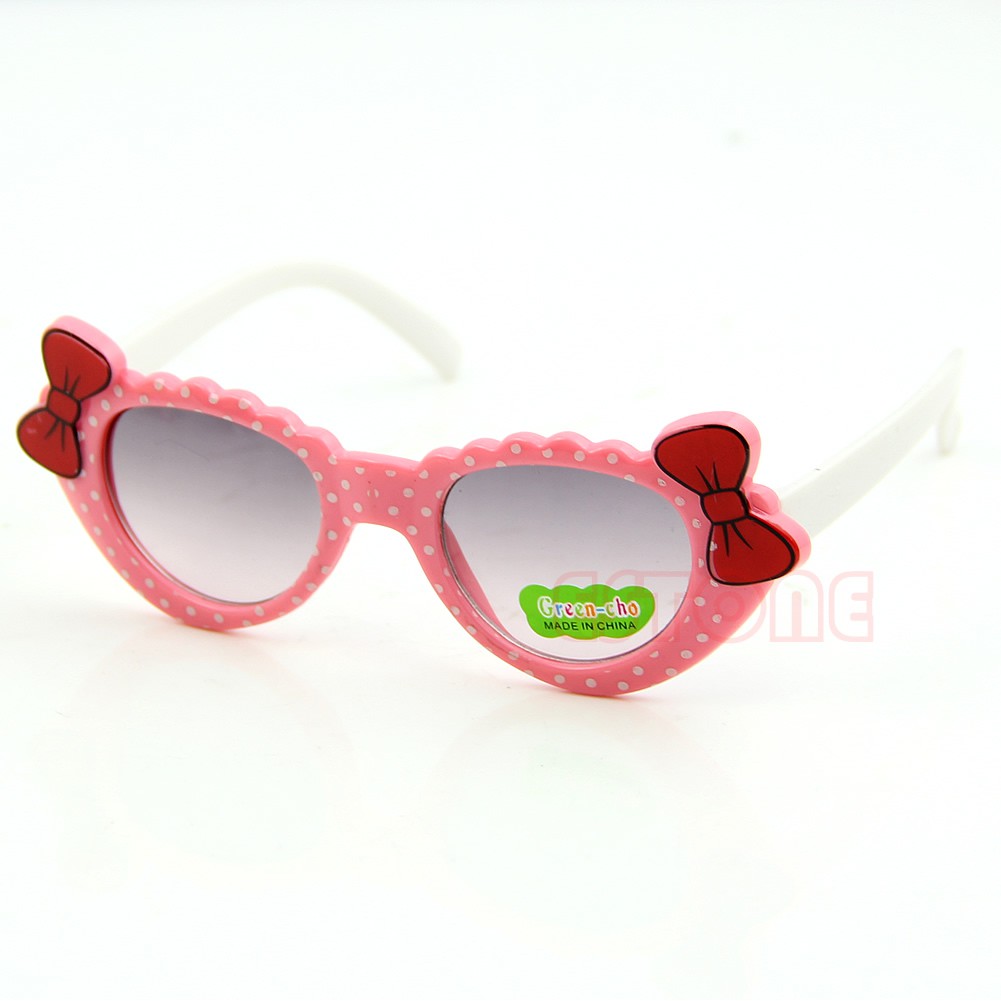 Lovely Bébé Garçons Filles Lunettes De Soleil Pour Enfants Verre Noeud UV 400