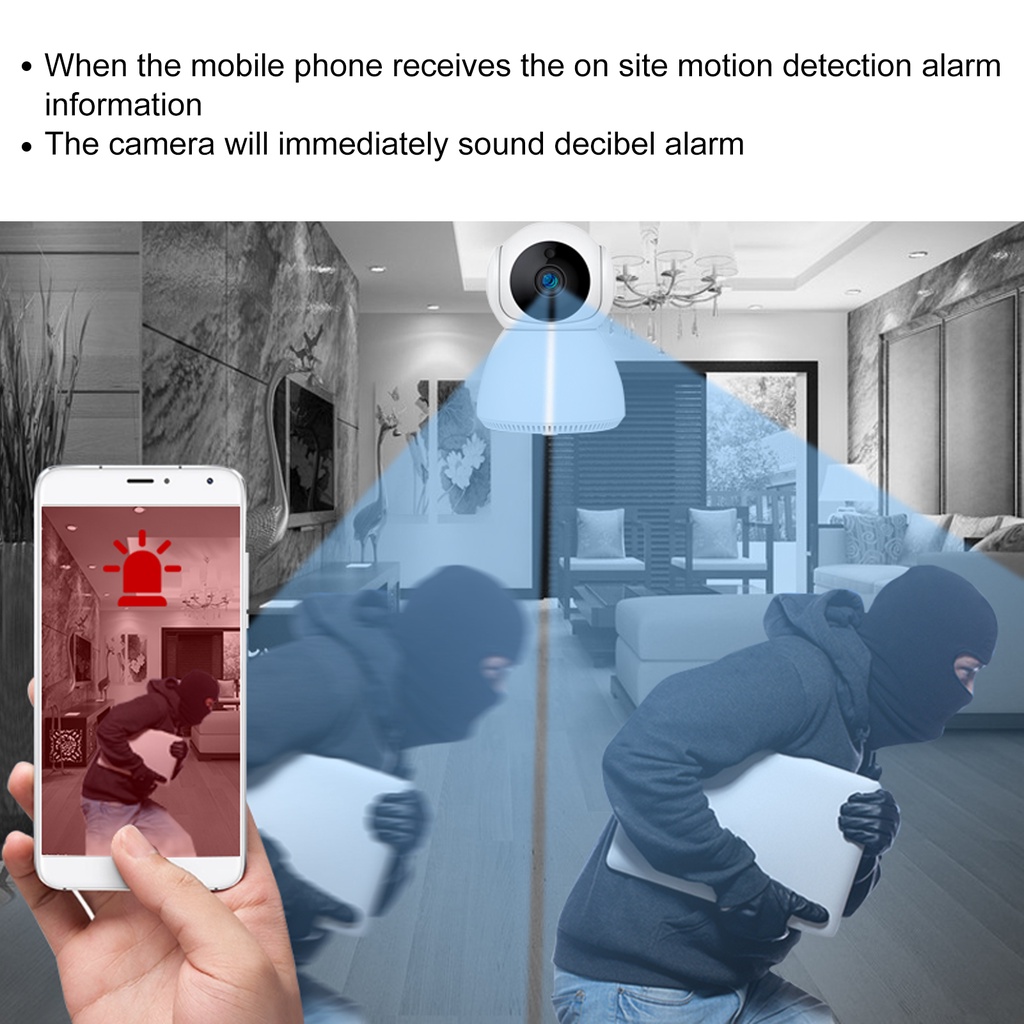 Có thể bán buôn Camera thông minh không dây 360 độ giám sát 1080P Theo dõi chuyển động Màn hình trẻ em EU Cắm 100‑240V cho An ninh gia đình Hàng giao ngayWestvirginia058