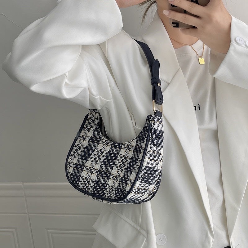 Túi Kẹp Nách Caro Xanh