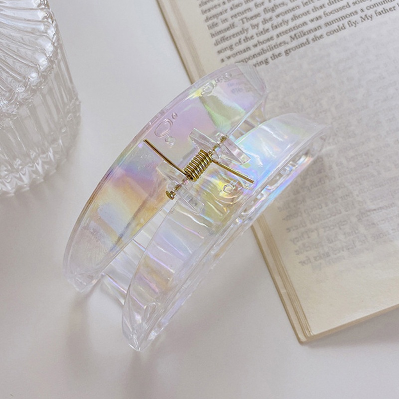 Kẹp Tóc Càng Cua Kiểu Pháp Ngọt Ngào Bằng Nhựa Resin Chống Trượt Thời Trang Mùa Hè