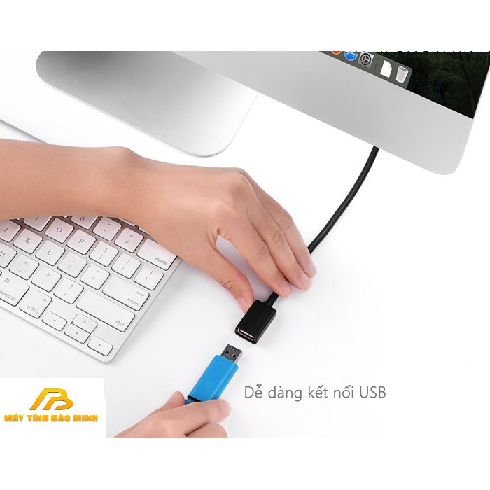 Cáp USB 2.0 Nối Dài 10M Ugreen 10321 Có Chip Khuếch Đại - Hàng Chính Hãng