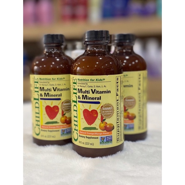 VITAMIN TỔNG HỢP CHO BÉ CHILDLIFE 237ML MULTI VITAMIN MINERAL