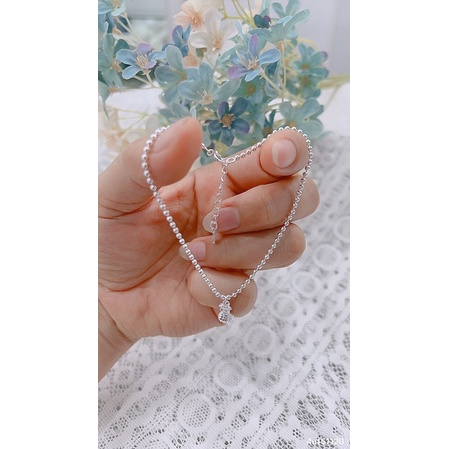 Lắc chân bi thả đá bạc ta NGỌC MẬU túi tiền