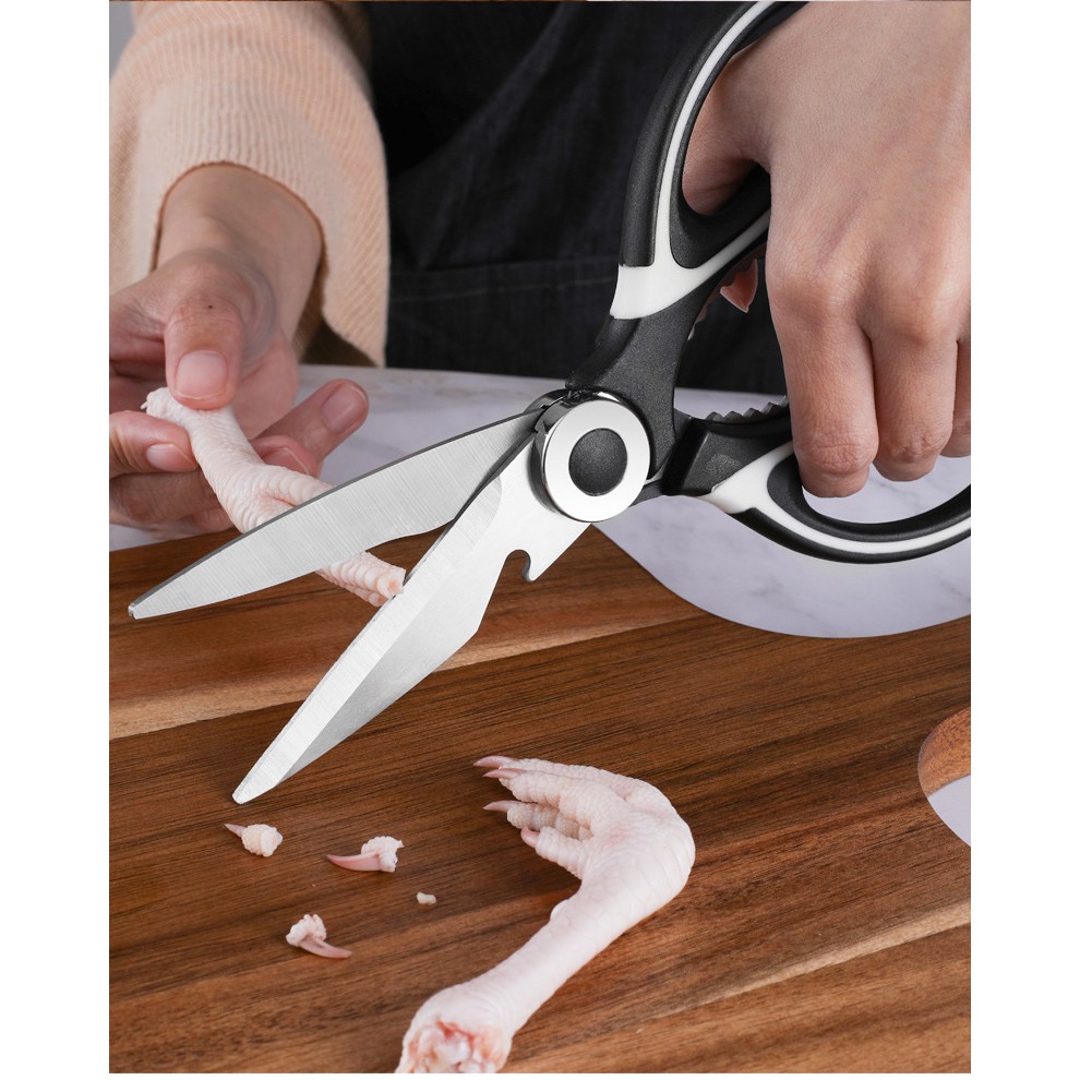 Kéo Cắt Gà, Làm Cá Chịu Lực Độ Cứng Cao Viền Đen Tiện Dụng Cho Nhà Bếp - Dumi Shop