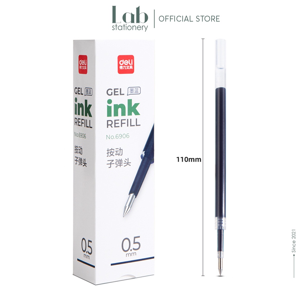 Ngòi Bút Mực Gel Deli 6906 Thay Thế Cho Bút Bi Bấm Labo