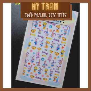 Stick dán móng hình búp bê, Nail sticker trang trí móng 2021