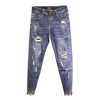 Quần jeans dài phối vết rách thời trang sành điệu cho nam size 27-36