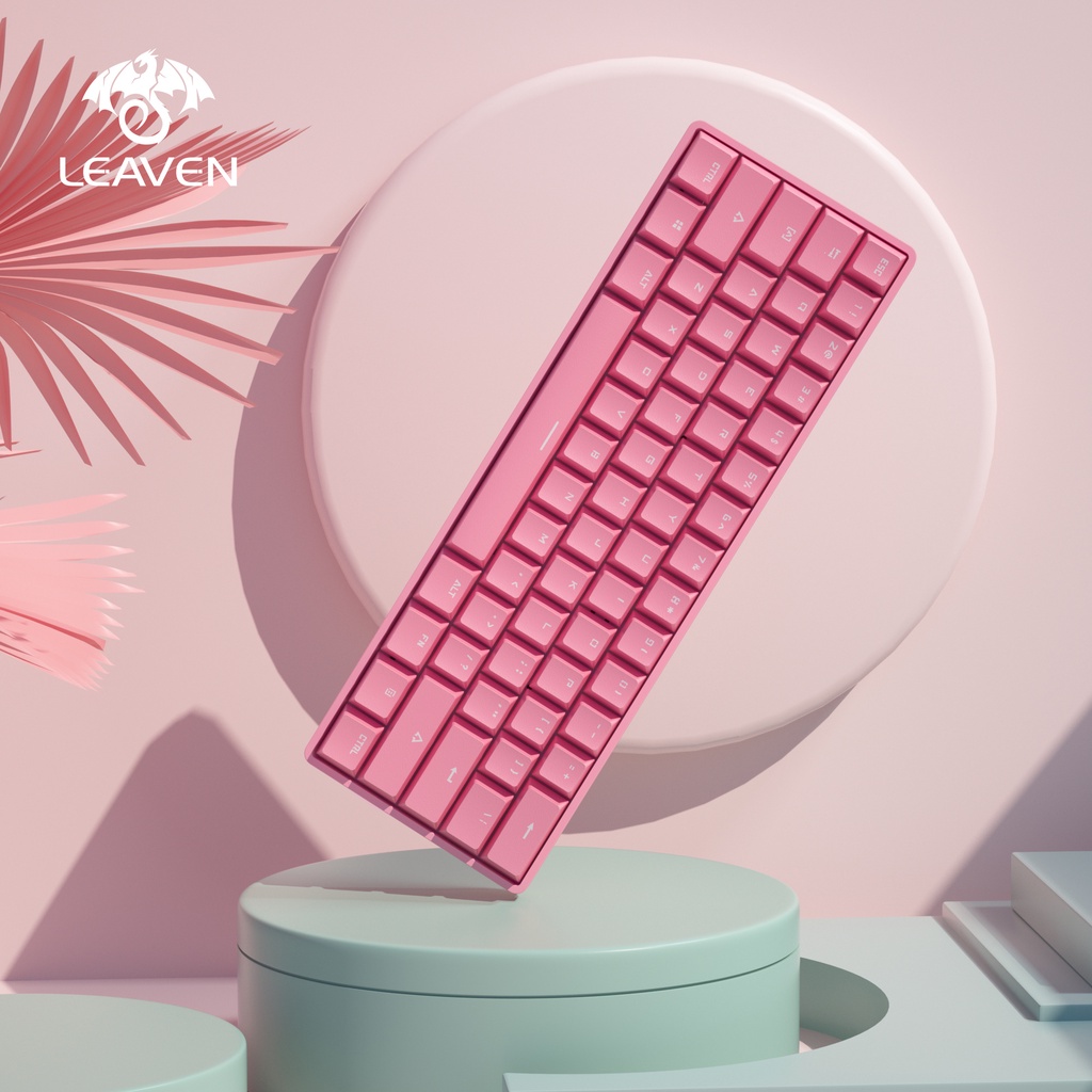 Bàn phím cơ LEAVEN K28 Bluetooth không dây True RGB đầy màu sắc 2000mAh 61 phím Bàn phím chơi game