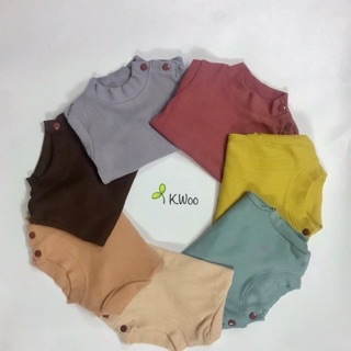 Bộ Kwoo len tăm cổ cao 3 phân cho bé