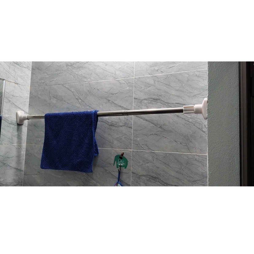 Thanh treo rèm phòng tắm không cần khoan tường - chân dài