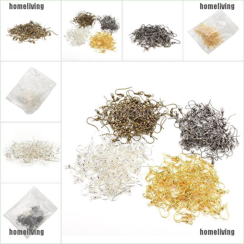 [homeliving] Set 100 Móc Xỏ Khuyên Tai Mạ Bạc