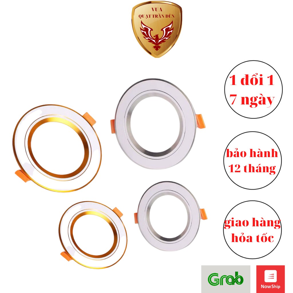 Đèn Led Âm Trần 7W 3 Màu , Đèn Downlight 7W Trang Trí Trần Thạch Cao