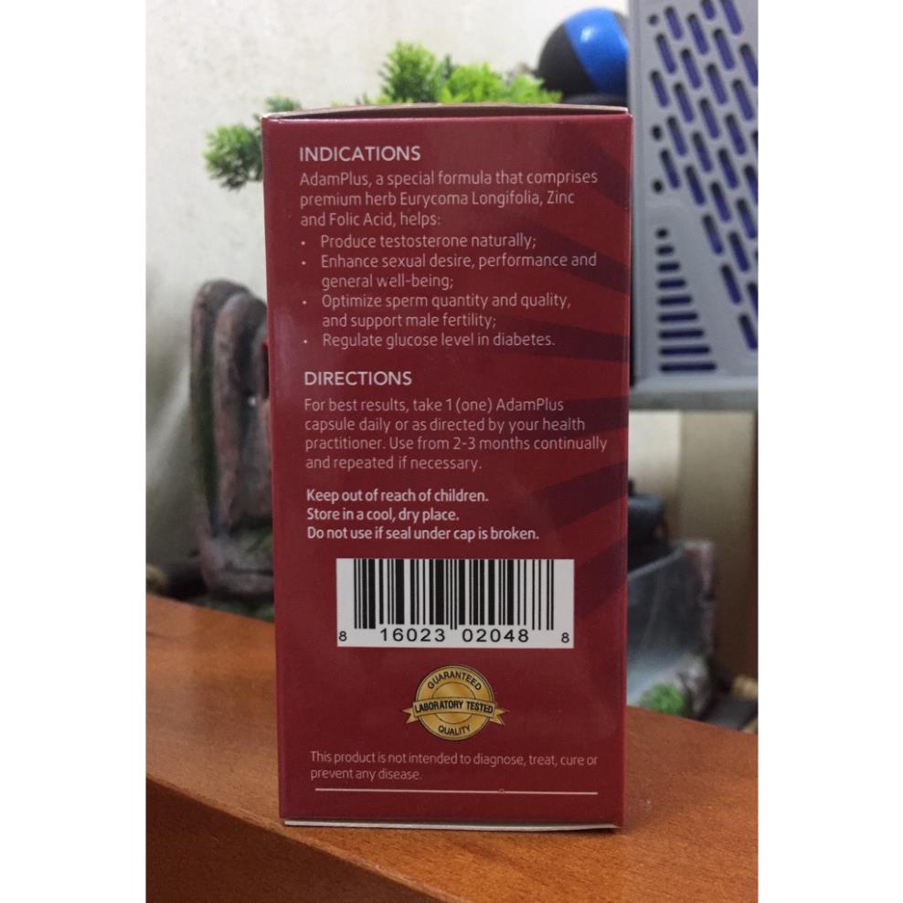 Adam Plus cải thiện, tăng cường sinh lý nam, bổ thận tráng dương lọ 30 viên