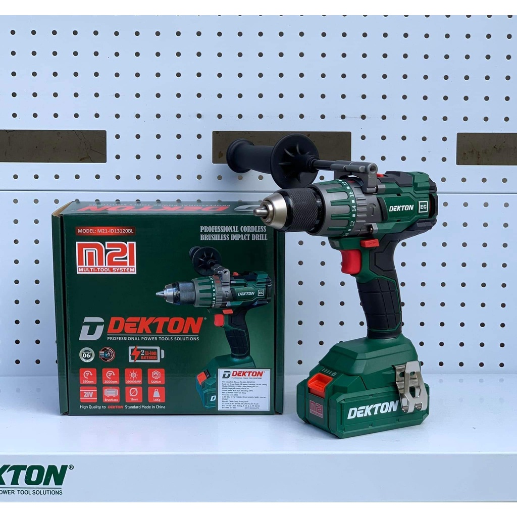 [Dekton Official Store - TP. HCM] Máy khoan pin DEKTON 3 chức năng M21 ID 13120BL