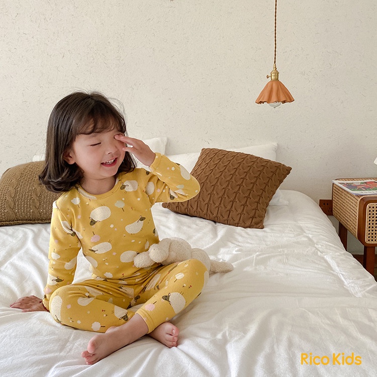 Đồ bộ cho bé gái, bé trai dài tay từ 8-30kg đồ thu đông Dày Đẹp lên phom chuẩn mẫu Bền Mềm Mịn hãng Ambb Kids mã U002