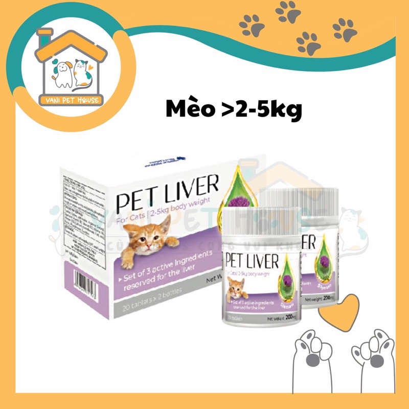 PET LIVER cho mèo - Loại bỏ độc tố, dưỡng gan sau quá trình điều trị bệnh